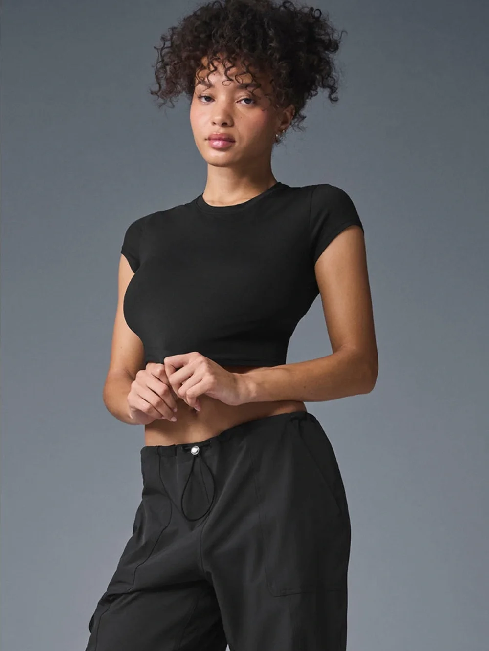 ALO Alosoft Crop Finesse Short Sleeve